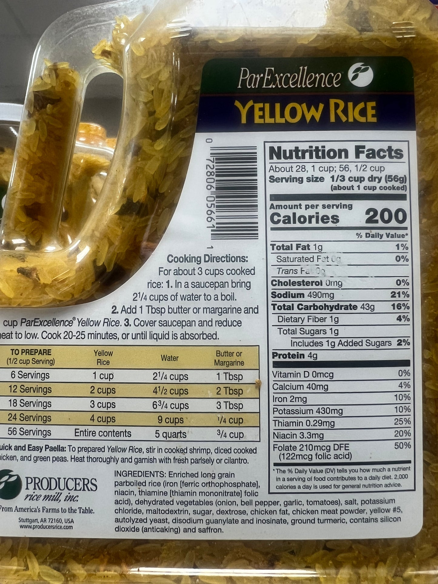 Par Excellence Long Grain Yellow Rice, 3.5 lb