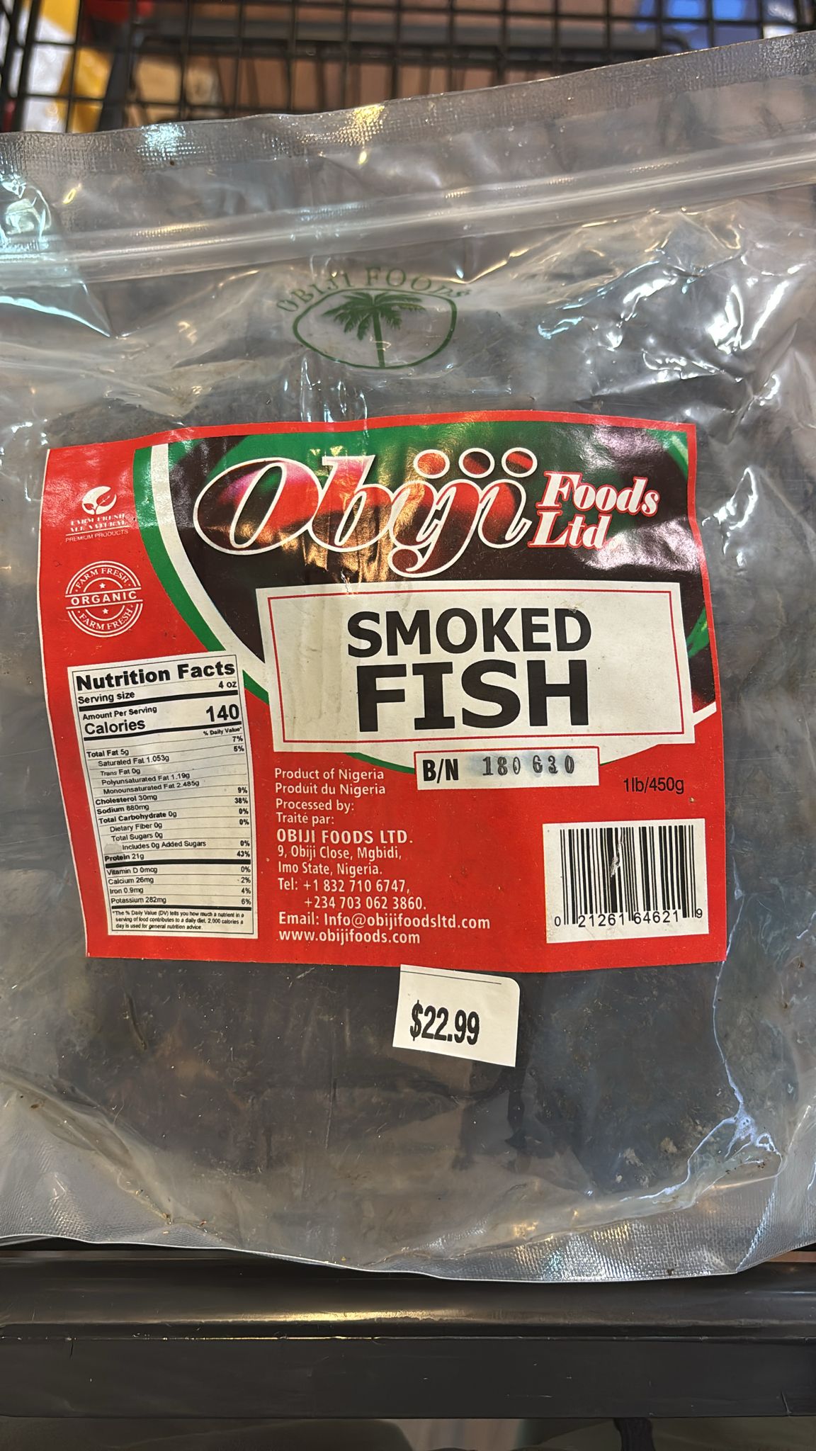 Obiji Smoked Fish(knife) 1Lb