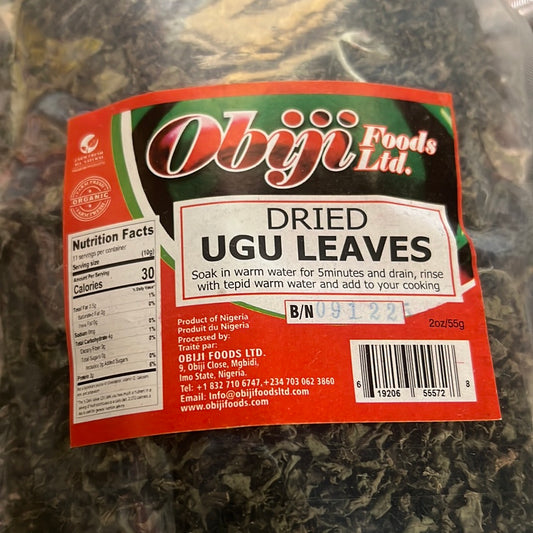 Obiji Dry Ugu Leaves