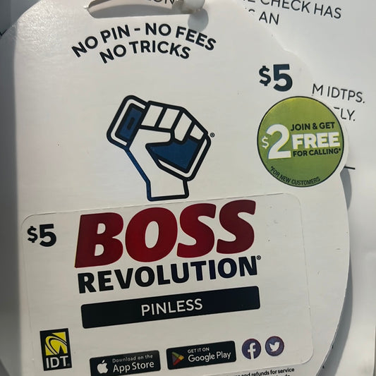 Boss Revolution card $5