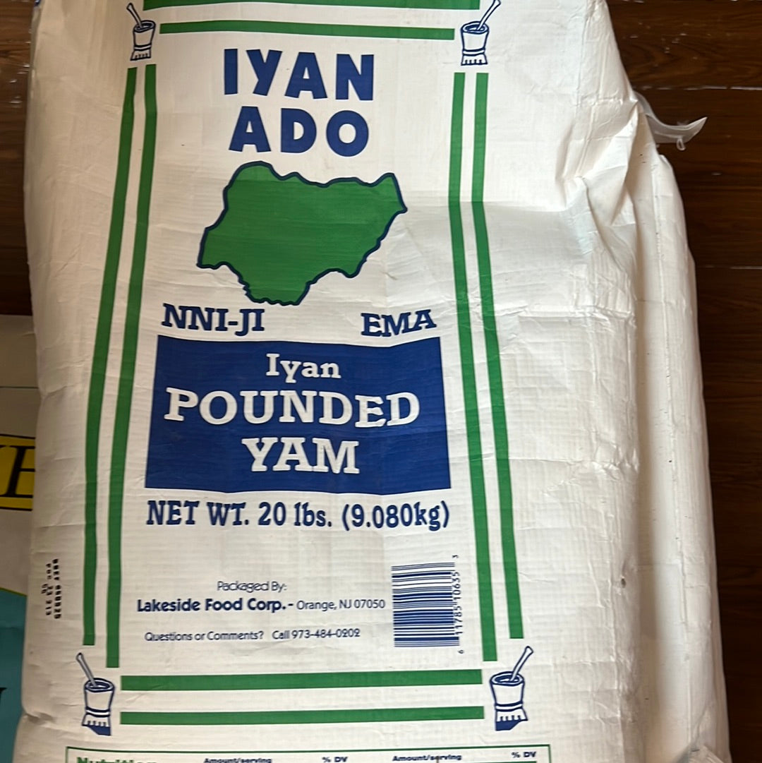 Iyan Ado POUNDED YAM 20Lb