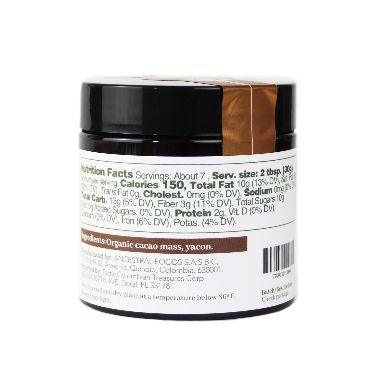 Organic Dark Chocolate Spread with Yacon