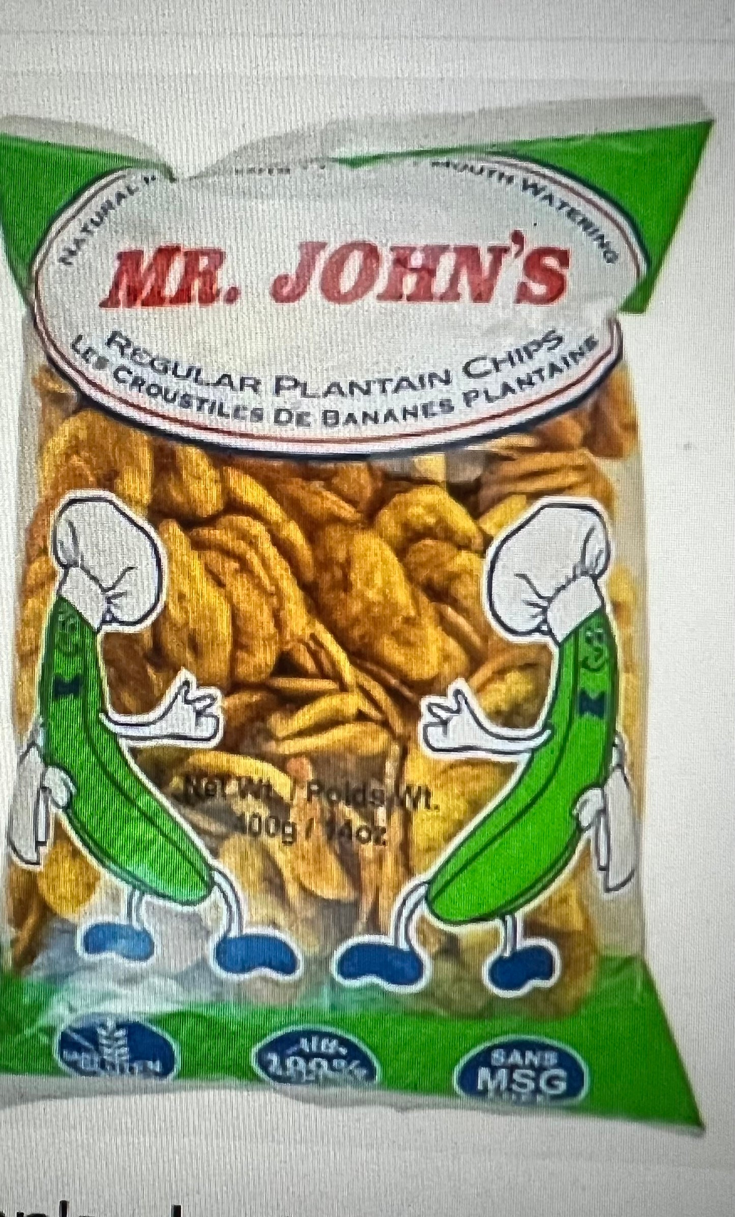 Mr Johns plantain chips (Green 70g)