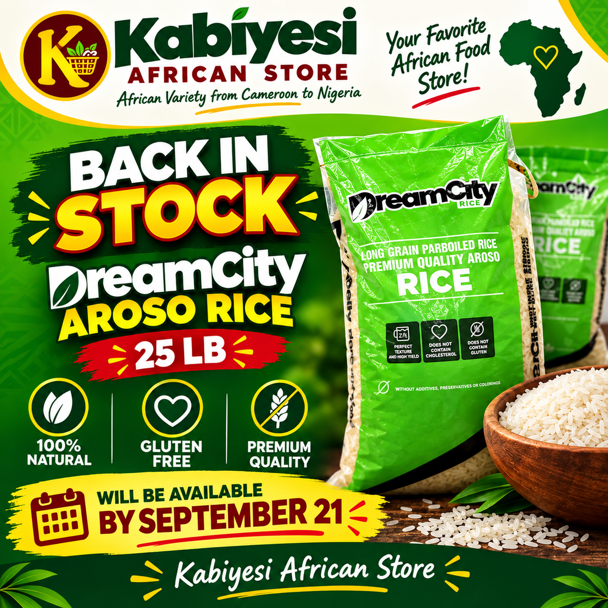 Dreamcity Aroso Rice 25Lb