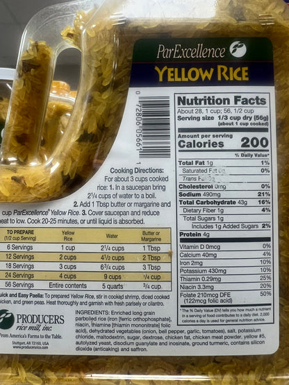 Par Excellence Long Grain Yellow Rice, 3.5 lb